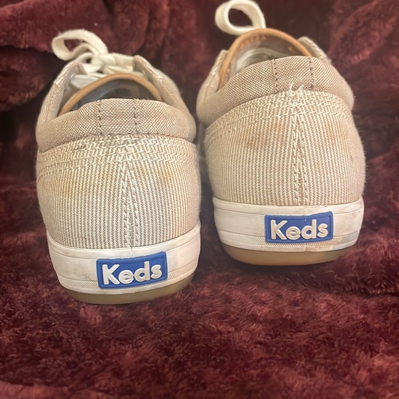 Tan & White Striped Keds Sneakers - Picture 4 of 7